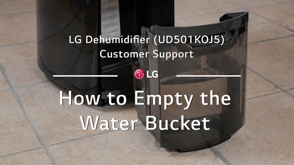 LG Dehumidifier – How to Empty the Water Bucket